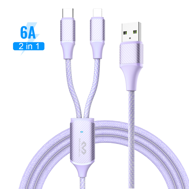 Miccell 60W Phone Accessories 6A Charging Cable Eco Friendly Usb Cable for iphone 14 Pro Max 6A Quick Charge Type-c Data Cable