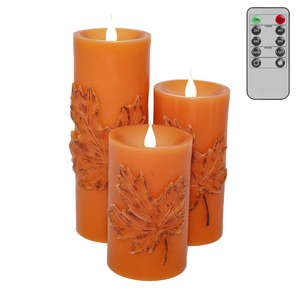 Juego de 3 Velas LED 3D con Control Remoto, Funciona con Pilas, Velas de Cera de Parafina sin Llama, Decoración del Hogar, Bodas, Cumpleaños - Product Image 3