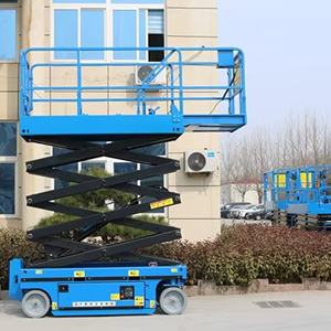 Plataforma de Trabajo Aérea Hidráulica con Ruedas de 6 a 14 m, Elevador de Tijera Móvil, <span class=keywords><strong>Andamio</strong></span> - Product Image 4