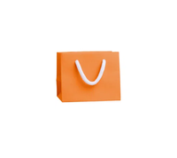 Sacs cadeaux en papier orange avec poignées en corde blanche pour emballages cadeaux assortis