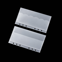 Nouvelle enveloppe à monnaie A6 double couche en PP, classeur de budget unique à double poche, boîte de rangement d'argent étanche, organiseur de budget pour espèces