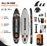 Planche de paddle gonflable 11'6''x35''x6'' tout usage ISUP avec siège et support de canne à pêche, SUP de pêche en gros