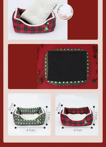 Üretici toptan kırmızı yeşil sıcak köpek yatakları noel - Product Image 3