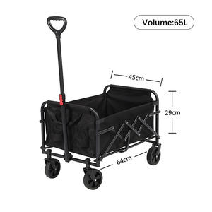 Nuevo Four Seasons Universal Diseño simple Carrito de camping 65L Remolque plegable plano ultraligero Carrito de camping al aire libre - Product Image 2