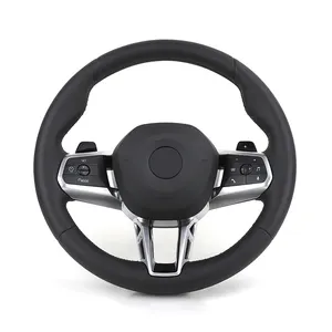 New Design Original Round Bottom Full Leather Steering Wheel For BMW 5 Series G60 G61 G68 I7 I5 IX1 X1 X2 U11 U12 2022 2023 2024