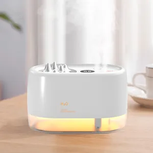 2023 nouveau gros Portable 1000ML grande capacité Simple bureau à domicile bureau Double pulvérisation H2O humidificateur d'air avec veilleuse