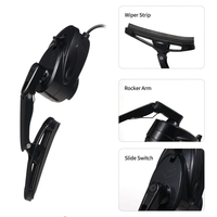 Essuie-glace de pare-brise de casque de moto 2W étanche USB Accessoires d'essuie-glace de casque de moto Essuie-glace de casque USB
