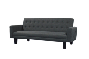 Canapé-lit moderne décontracté gris foncé à trois <span class=keywords><strong>places</strong></span> en tissu réglable pour salons, chambres, appartements, hôtels, bureaux - Product Image 3