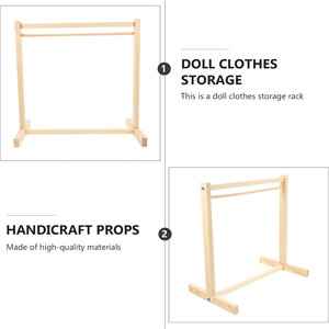 Búp Bê Giá May Mặc Quần Áo Móc Áo <span class=keywords><strong>Mini</strong></span> Móc Áo Thu Nhỏ Mô Hình Trang Trí Nội Thất Búp Bê Bằng Gỗ Phụ Kiện Cho Nhà Búp Bê Nguồn Cung Cấp - Product Image 2