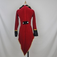 Costume de danse jazz showman en velours rouge pour ballet porter une robe de danse de performance professionnelle