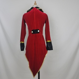 Abito da ballo in velluto rosso Costume da ballo Jazz per danza classica - Product Image 2