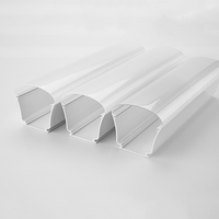 Diffuseur transparent laiteux personnalisé en polycarbonate extrudé pour lampe LED, style moderne asiatique