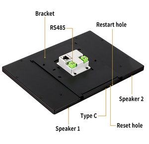 Kim loại Wall Mount 10 inch 500nit độ sáng Android AIO điều khiển màn hình cảm ứng Android Tablet <span class=keywords><strong>PC</strong></span> cho nhà thông minh kiểm soát truy cập - Product Image 5