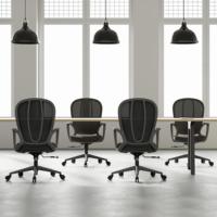 Chaise de bureau ergonomique moderne en maille OEM ODM avec dossier mi-haut et base pivotante réglable en hauteur pour le télétravail et le gaming