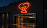 Lettres en acier inoxydable 3D personnalisées rétroéclairées par LED, étanches IP65, pour les enseignes des entreprises, les devantures de magasins, la publicité extérieure