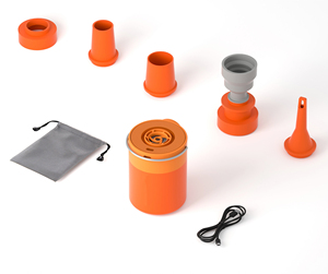 Mini pompe à air électrique rechargeable <span class=keywords><strong>Flextail</strong></span> en plastique 80-130 PSI avec valve Schrader pour gonfler matelas de camping, jouets, lits, utilisation en extérieur - Product Image 2