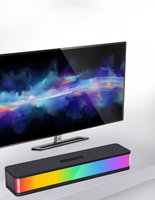 Haut-parleur sans fil portable 2.0 pour jeux, haut-parleurs de jeu pour PC avec lumières LED