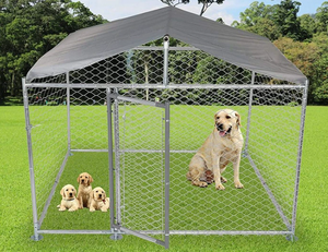 Clôtures métalliques modernes de luxe personnalisables en acier inoxydable Cages d'extérieur résistantes aux intempéries Bouton pour chiens poulets moutons inclus - Product Image 1