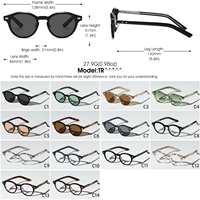 Mode nouvelles lunettes De soleil rondes clair lentille teintée marque Design fête spectacle Vintage lunettes De soleil homme/femmes lunettes Oculos De Sol Tr90