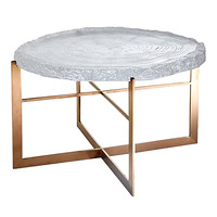 Table basse géométrique personnalisée moderne et élégante, en acier inoxydable haut de gamme et acrylique, mobilier multifonctionnel