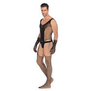 Bas de corps jacquard pour <span class=keywords><strong>homme</strong></span> <span class=keywords><strong>sexy</strong></span> Bas résille pour <span class=keywords><strong>homme</strong></span> <span class=keywords><strong>sexy</strong></span> Lingerie avec ensemble de gants en dentelle - Product Image 3