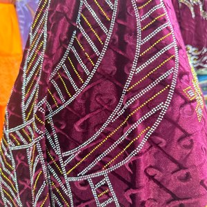 Sciarpe 2025 in stile Voile Hijab fatte <span class=keywords><strong>a</strong></span> <span class=keywords><strong>mano</strong></span> con perline in pizzo Jacquard ricamate in stile Dobby con frangia etnica islamica scialli - Product Image 4