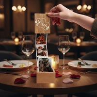 Boîte à photos en bois personnalisée à tiroir coulissant, étui à souvenirs fait main, album photo DIY, boîte cadeau pour la Saint-Valentin