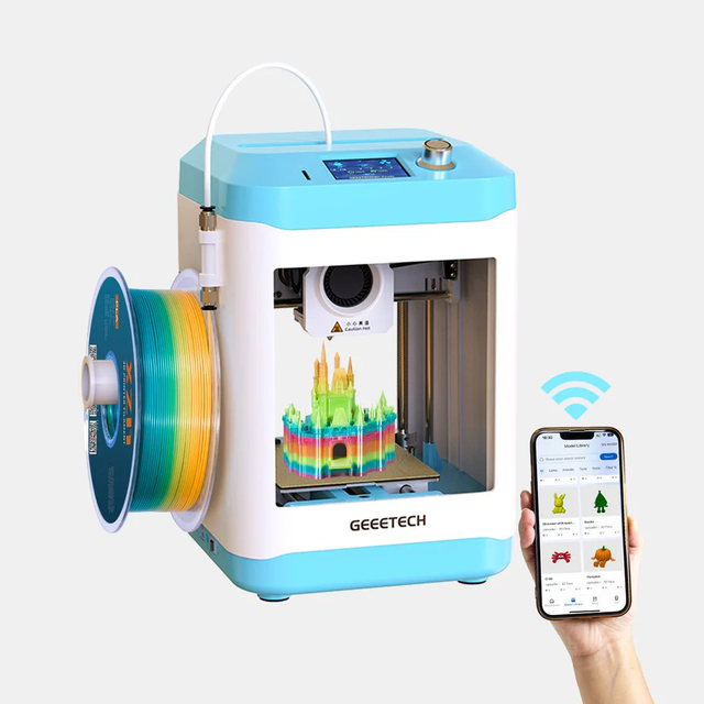 Geeetech UK Warehouse M1/M1S Mini 3D FDM Printer Fully Assembled Mini 3D Printer for Kids and Beginners WiFi 3D Home Printer