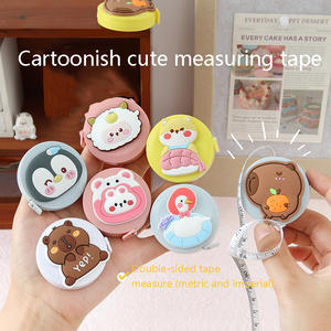 Cinta Métrica con Diseño de Animalitos de Dibujos Animados, 1.5m, Retráctil Automática, Mini Cinta Métrica para Niños, Estudiantes, Uso Doméstico y de Sastrería - Product Image 3