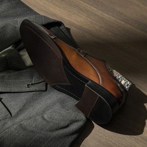Zapatos de Cuero para Hombre, Transpirables, con Cordones, Punta Cuadrada, Casuales, Diseño Nuevo, en Oferta - Product Image 2