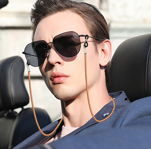 Lanières unisexes en cuir de vachette véritable, noir et marron, <span class=keywords><strong>cordon</strong></span> de protection pour <span class=keywords><strong>lunettes</strong></span> - Product Image 3