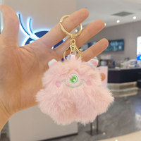 Porte-clés en peluche mignon et écologique de 9 cm, mini-porte-clés personnalisé, cadeaux scolaires, cadeaux de Noël, remplisseurs de sacs pour enfants, motif Diable