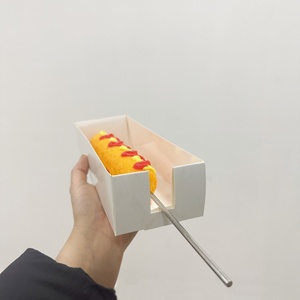 Barquette jetable rectangulaire en carton imprimé coloré pour saucisses, hot-dogs sur broche, et autres snacks de rue - Product Image 5