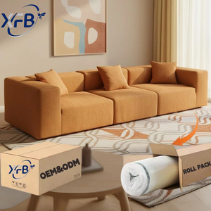 Sofá Modular de Esponja Comprimida, Seccional Cuadrado, Envasado al Vacío, Muebles para Sala de Estar, Sin Marco, Diseño Minimalista y Cómodo - Product Image 1