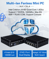 Mini PC Pare-feu Industriel NUC-C3L4 Soft Router Quad Core 4 ports LAN PXE Watchdog Msata DDR3L OpenWrt 1 Gbit/s En Stock