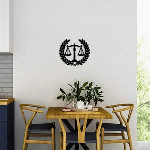 Décoration murale moderne personnalisée en métal, Art mural Balance de la Justice, Décoration murale en métal, Artisanat en métal - Product Image 1