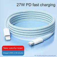 WFYEAR kabel Data pengisi daya tipe C, kabel Data Tipe C ke Lighting 27W untuk iPhone 14 13 12 11 Pro Max