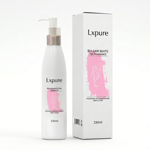 Lotion corporelle parfumée au thé blanc Lxpure, 230 ml, hydratante à l'acide hyaluronique, vitamine E et beurre de karité, <span class=keywords><strong>pour</strong></span> femmes, fabrication OEM - Product Image 1