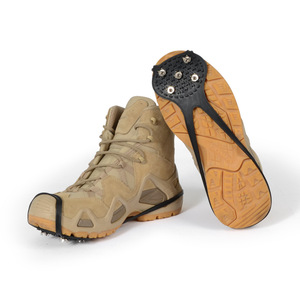 Crampons à glace en forme de gourde, couvre-chaussures antidérapants pour la randonnée, l'alpinisme, le cyclisme, le camping, unisexe, noir, taille unique - Product Image 1