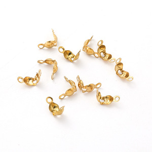 Boucle de bijoux en acier inoxydable, double couche, plaquée or, pour accessoires de chaîne de pendentif DIY - Product Image 2