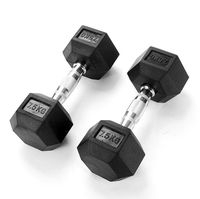 Poids d'haltères hexagonaux en fonte revêtue de caoutchouc 5kg 10kg 15kg 20kg 25kg 30kg Ensembles d'haltères