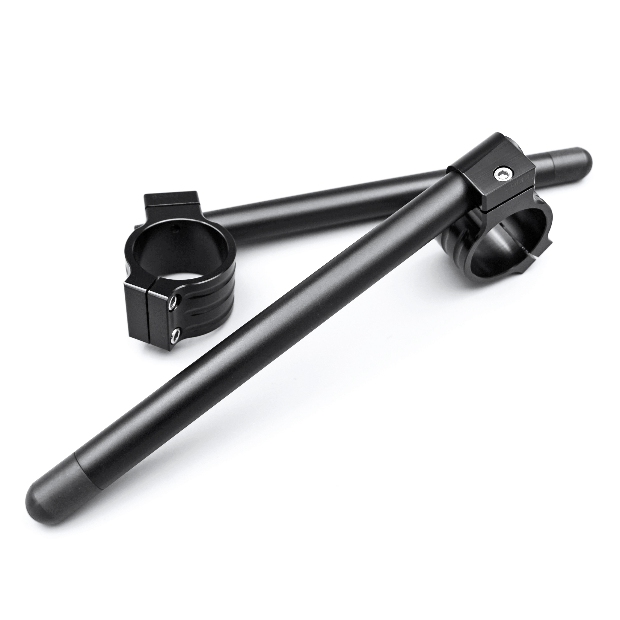 Tophome 51mm Black CNC Raised Clip-On Handlebars For Motorcycles – Left & Right, Anodized Finish