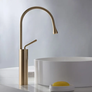 <span class=keywords><strong>AMAXO</strong></span> Robinet de lavabo mitigeur chaud et froid neuf Robinet de lavabo en or brossé populaire - Product Image 2