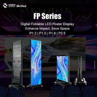 Écran d'affichage LED pliable et combinable, ultra fin, portable, pour la publicité numérique en détail