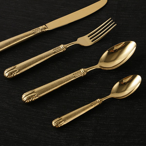 Ensemble de couverts occidentaux en acier inoxydable DF 304, couteau, fourchette, cuillère, couteau à steak, style nordique et minimaliste, pour usage domestique - Product Image 4