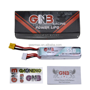 가오넹 GNB 550mAh <span class=keywords><strong>3S</strong></span> <span class=keywords><strong>11.1V</strong></span> 90C 배터리 드론 부품 90C/180C 3S1P <span class=keywords><strong>11.1V</strong></span> 6.11Wh XT30 FPV UAV 비행 전원 리포 배터리 - Product Image 1