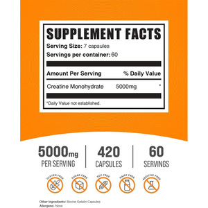 Creatina Monohidrato Natural de Alta Calidad de Marca Privada, Baja en Carbohidratos, Apoyo al Control de Energía, Función Muscular, Cápsulas para Adultos - Product Image 5