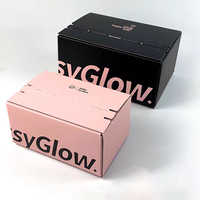 Emballage cadeau personnalisé pour e-commerce, boîte en carton ondulé, petite boîte en carton avec fermeture éclair, bande de déchirement, boîte d'expédition avec logo