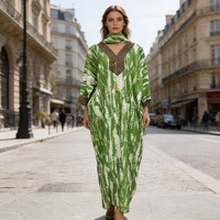 Nouvelle Robe Décontractée Grande Taille Faite à la Main en Mousse avec Dentelle, Longueur Cheville, Col en V, Idéale pour l'Automne 2026 pour Femme