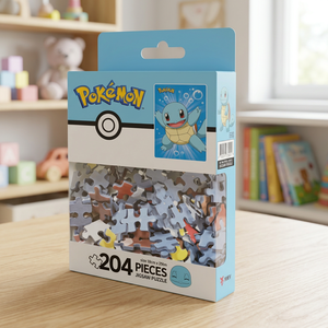 Puzzle Pokémon F60 204 pièces en carton, Squirtle énergique, 250x250mm, jouet éducatif pour enfants, dessin animé, anime, vente en gros - Product Image 2